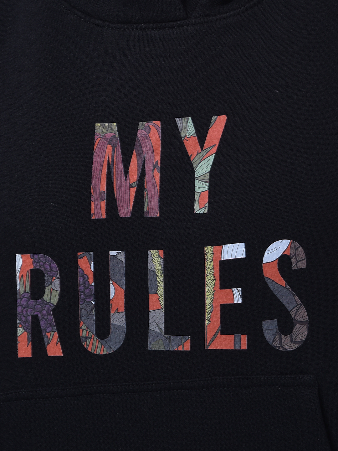 Numero Uno Women Black Printed Hoodie